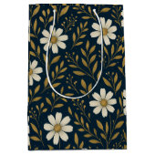 Frost & Gold Daisies Geschenktas Medium Cadeauzakje (Voorkant)