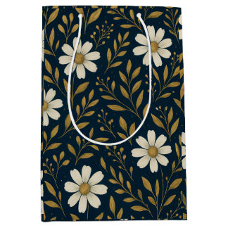Frost & Gold Daisies Geschenktas Medium Cadeauzakje