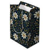 Frost & Gold Daisies Geschenktas Medium Cadeauzakje (Achterkant Gekanteld)