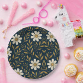 Frost & Gold Daisies Papieren Bord (Feest)