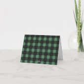 FROST Green Flannel Bear Pine Tree Thank You Card (Achterkant)