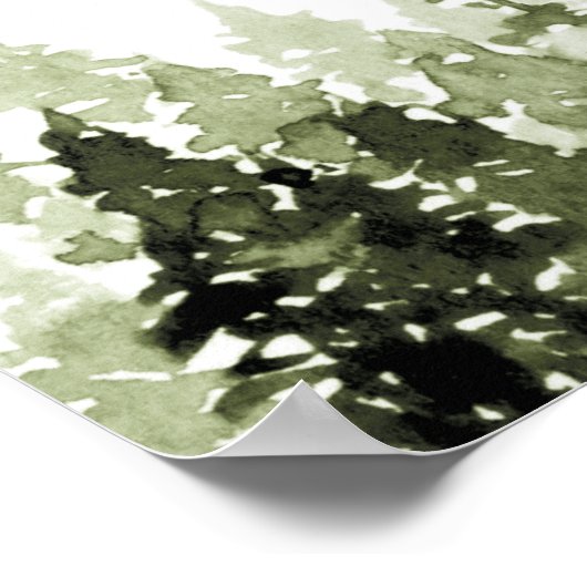 FROST Green Flannel Pine Beer Baby shower Welkom Poster (Hoek)