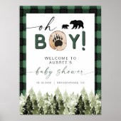 FROST Green Flannel Pine Beer Baby shower Welkom Poster (Voorkant)