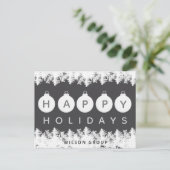 Frost Kerstballen corporate logo Vakantie Feestdagenkaart (Staand voorkant)