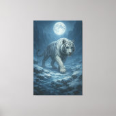 Frost King White Tiger – Majestic Icy Guardian Wal Canvas Afdruk (Voorkant)