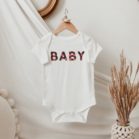 FROST Lumberjack Red Winter Flannel Baby Romper