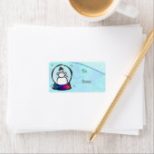 Frost Man Snow Wereldbol Folk Art GIFT Etiket (Insitu)