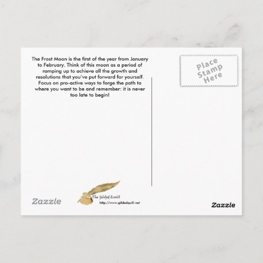 Frost Moon Briefkaart (Achterkant)
