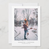 FROST Mountain Ski Cabin Snowy Winter Weddenschap Kaart (Achterkant)