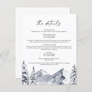 FROST Mountain Ski Winter Wedding Details Kaart