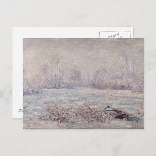 Frost nabij Vetheuil, 1880 Briefkaart (Voorkant / Achterkant)