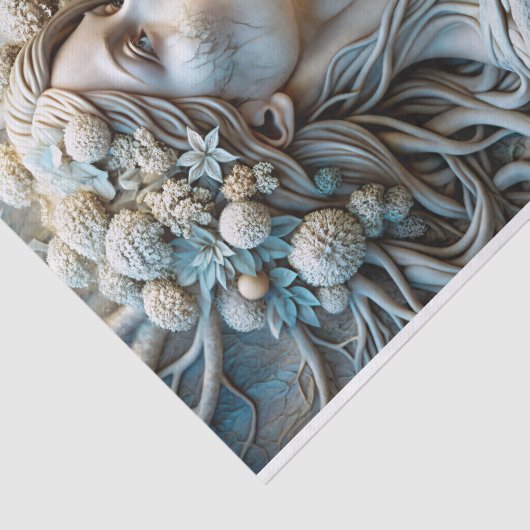 Frost Nymph Eetherische Winter Godin Decoupage Tissuepapier (Detail)