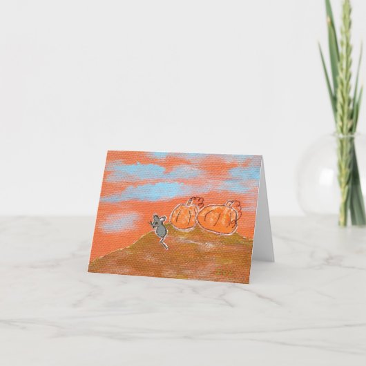 Frost on the Pumpkin Original Art Note Card Kaart (Voorkant)
