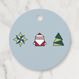 Frost Origami Kerstmis Bedankjes Labels