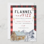 FROST Red Flannel & Fizz Winter Bachelorette Invit Kaart (Voorkant)
