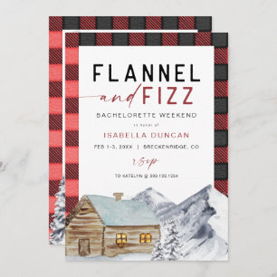 FROST Red Flannel & Fizz Winter Bachelorette Kaart