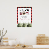 FROST Red Flannel Pine Beer Baby shower Welkom Poster (Keuken)