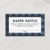 FROST Rustic Blue Flannel Diaper Raffle Kaart Plaatskaartje (Voorkant)