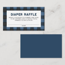 FROST Rustic Blue Flannel Diaper Raffle Kaart