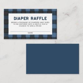FROST Rustic Blue Flannel Diaper Raffle Kaart Plaatskaartje