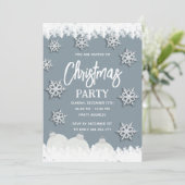 Frost sneeuwvlokken corporate kerstfeest kaart (Staand voorkant)
