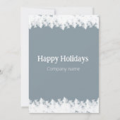 Frost sneeuwvlokken corporate kerstfeest kaart (Achterkant)