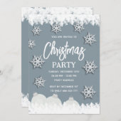 Frost sneeuwvlokken corporate kerstfeest kaart (Voorkant / Achterkant)