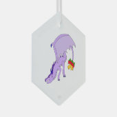 Frost the Purple Ice Dragon Fantasy Holiday Glas Ornament (Voorkant Rechts)