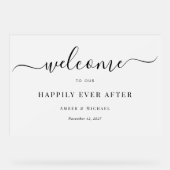 Frost Trouwacryl Bord 'Happily Ever After' (Voorkant)