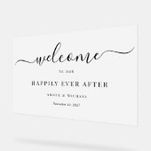 Frost Trouwacryl Bord 'Happily Ever After' (Hoek)
