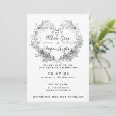 Frost Wedding Uitnodiging (Staand voorkant)