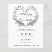 Frost Wedding Uitnodiging | Begrotingsbrochure Flyer (Voorkant)
