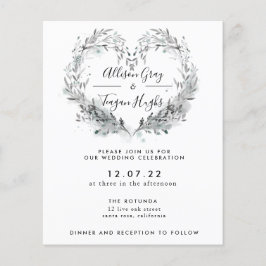Frost Wedding Uitnodiging | Begrotingsbrochure Flyer