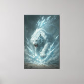 Frost White Tiger – Emperor of the Frozen Realm –  Canvas Afdruk (Voorkant)