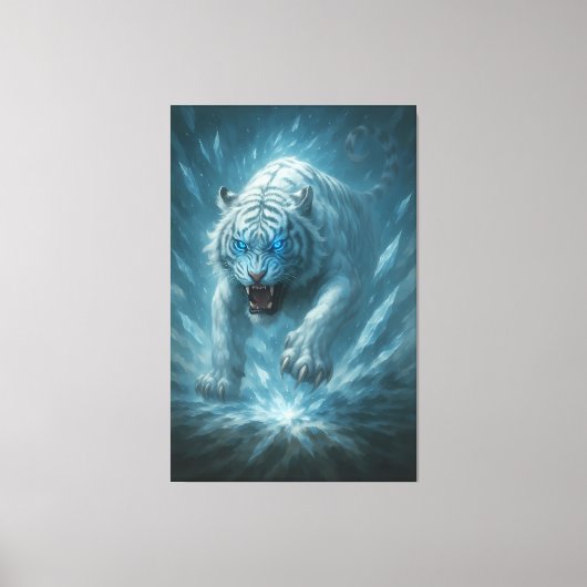 Frost White Tiger – Emperor of the Frozen Realm – Canvas Afdruk (Voorkant)