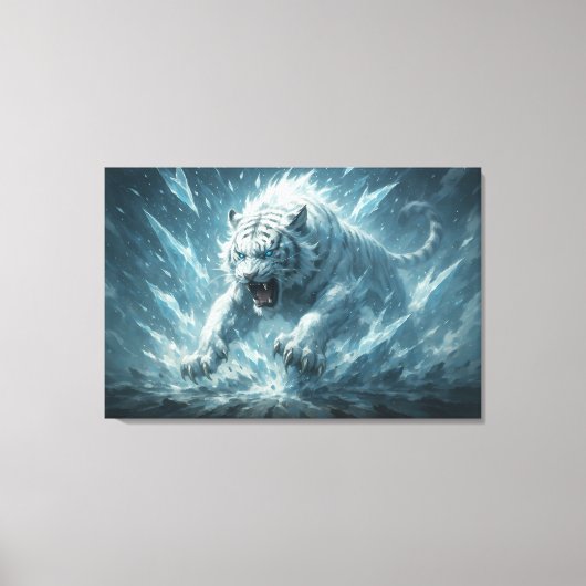 Frost White Tiger – Emperor of the Frozen Realm – Canvas Afdruk (Voorkant)