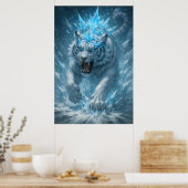 Frost White Tiger – Emperor of the Frozen Realm – Poster (Keuken)