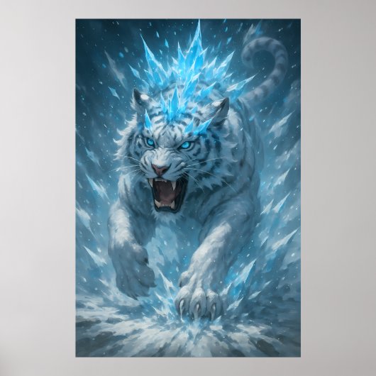 Frost White Tiger – Emperor of the Frozen Realm – Poster (Voorkant)