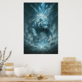 Frost White Tiger – Emperor of the Frozen Realm –  Poster (Keuken)