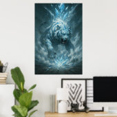 Frost White Tiger – Emperor of the Frozen Realm –  Poster (Thuiskantoor)