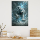Frost White Tiger – Emperor of the Frozen Realm –  Poster (Keuken)