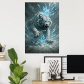 Frost White Tiger – Emperor of the Frozen Realm –  Poster (Thuiskantoor)