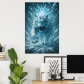 Frost White Tiger – Emperor of the Frozen Realm – Poster (Thuiskantoor)