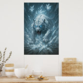 Frost White Tiger – Emperor of the Frozen Realm – Poster (Keuken)