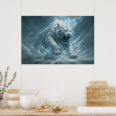 Frost White Tiger – Emperor of the Frozen Realm –  Poster (Keuken)