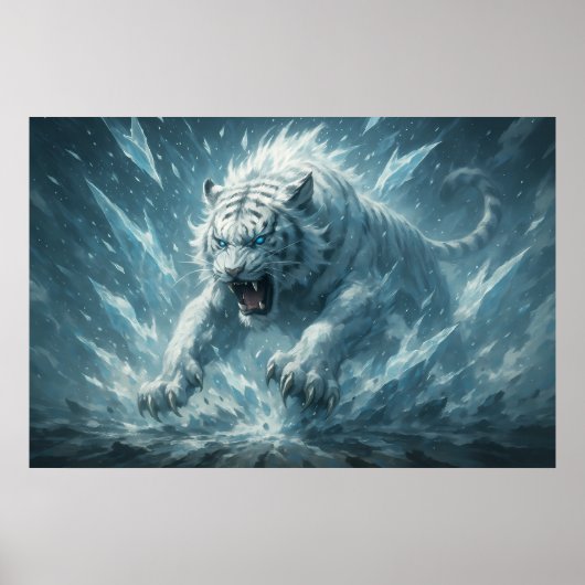 Frost White Tiger – Emperor of the Frozen Realm – Poster (Voorkant)