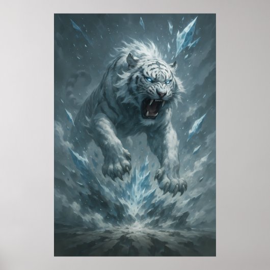 Frost White Tiger – Emperor of the Frozen Realm – Poster (Voorkant)