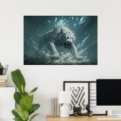 Frost White Tiger – Emperor of the Frozen Realm – Poster (Thuiskantoor)