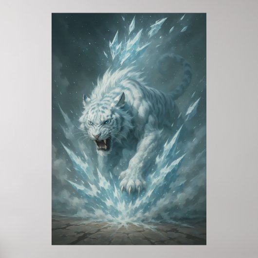 Frost White Tiger – Emperor of the Frozen Realm – Poster (Voorkant)