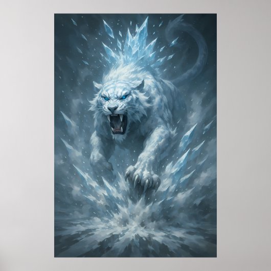 Frost White Tiger – Emperor of the Frozen Realm – Poster (Voorkant)